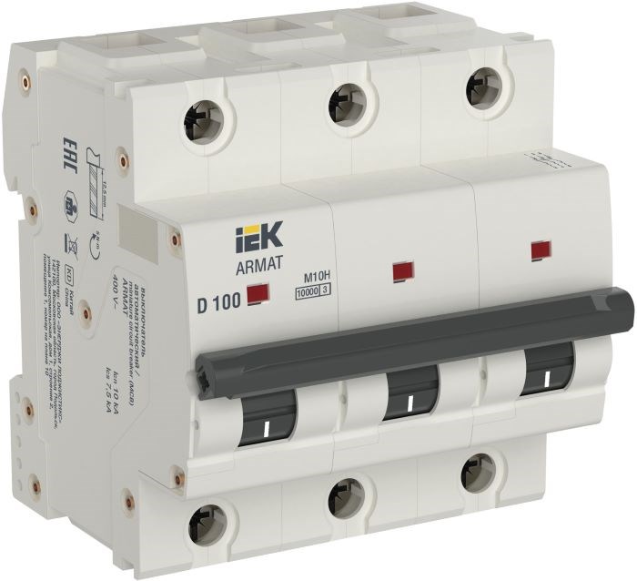 Автоматический выключатель  IEK AR-M10H-3-D100 1147686