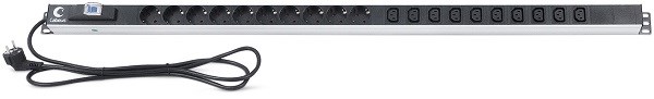 Блок розеток 19", 10 розеток Cabeus PDU-16-10S-10C13-B 728333
