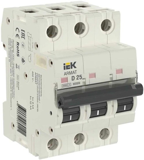 Автоматический выключатель  IEK AR-M06N-3-D025 902604