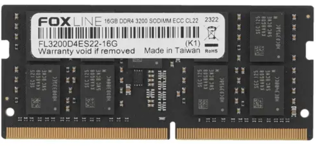 Модуль памяти SODIMM DDR4 16GB Foxline FL3200D4ES22-16G 948367