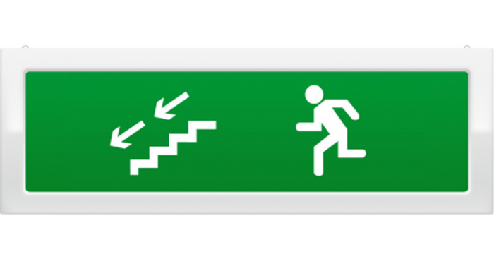 Оповещатель  Рубеж ОПОП 1-8 "Бегущий человек лестница вниз влево" 1030886