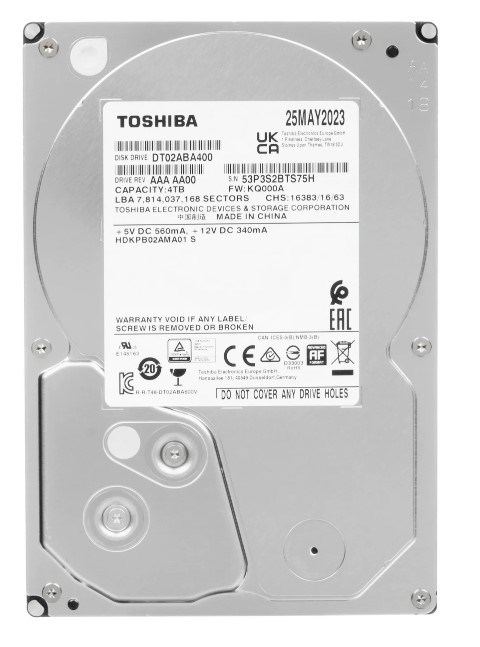 Жесткий диск 4TB SATA 6Gb/s Toshiba (KIOXIA) DT02ABA400 1211639