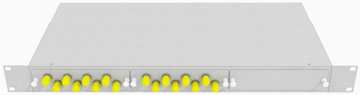 Кросс оптический стоечный  TopLAN КРС-Top-1U-16ST/U-OM2-GY 649003