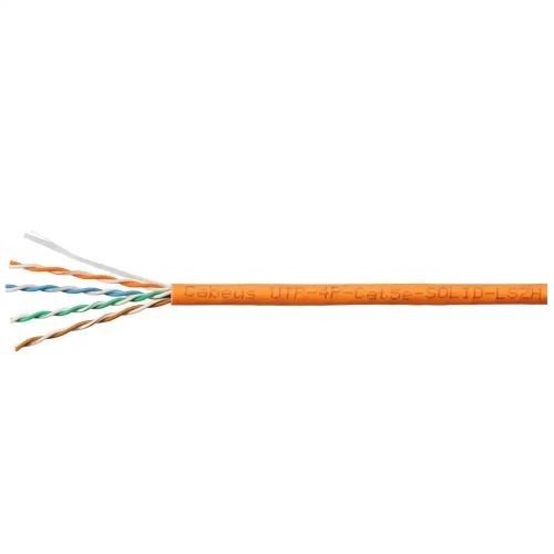 Кабель витая пара U/UTP 5e кат. 4 пары Cabeus UTP-4P-Cat.5e-SOLID-LSZH-OR-LIGHT 948857