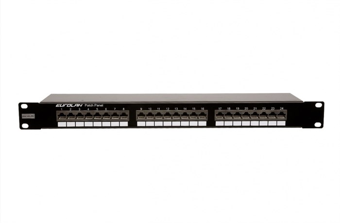 Патч-панель 19", 24xRJ45, FTP, Кат. 5е Eurolan 27B-F5-24BL 266786