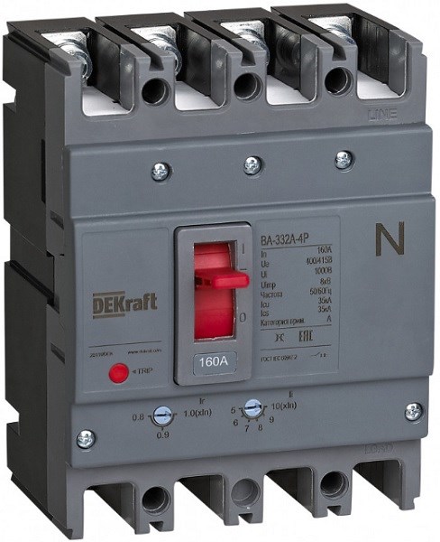 Автоматический выключатель в литом корпусе  DEKraft 28116DEK 1148707