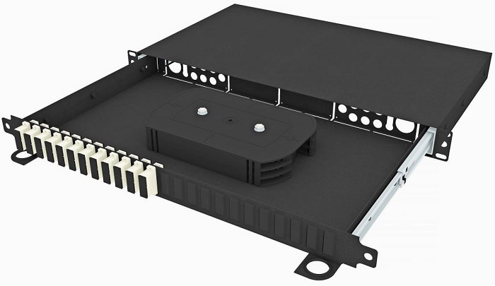 Кросс оптический стоечный  TopLAN КРСв-Top-1U-24SC/U-OM2-BK 649156