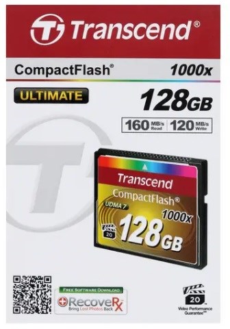 Карта памяти CompactFlash 128GB Transcend TS128GCF1000 342399