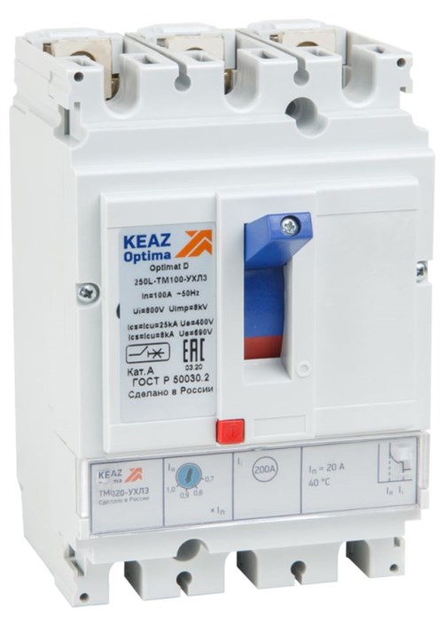 Автоматический выключатель в литом корпусе КЭАЗ 291429 1139440