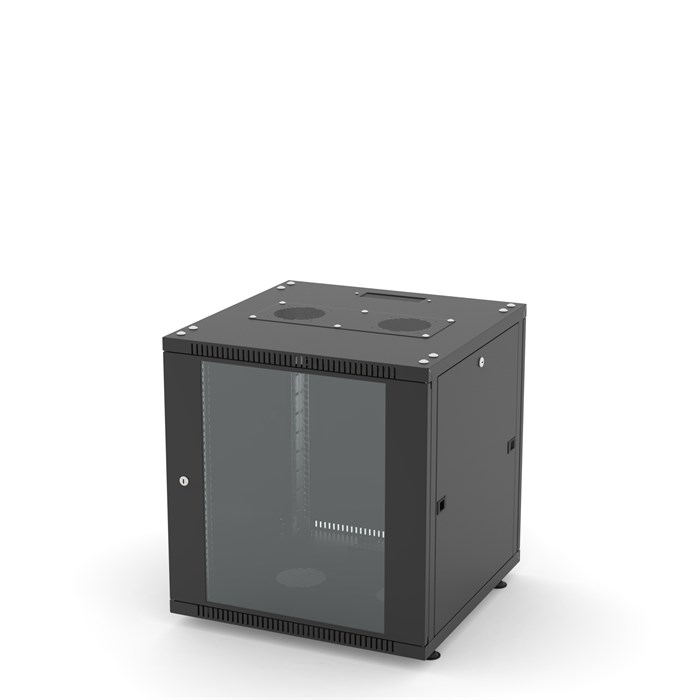 Шкаф напольный 19", 12U Filum FL-NT-1266GM1M-BK 1180052