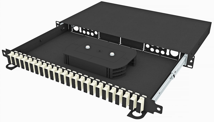 Кросс оптический стоечный  TopLAN КРСв-Top-1U-48SC/U-OM2-BK 649165