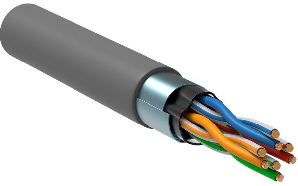 Кабель витая пара F/UTP 5e кат. 4 пары ITK LC1-C5E04-321-T-P-R 1164274