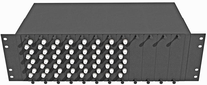 Кросс оптический стоечный  TopLAN КРС-Top-3U-64FC/U-OM2-BK 649085