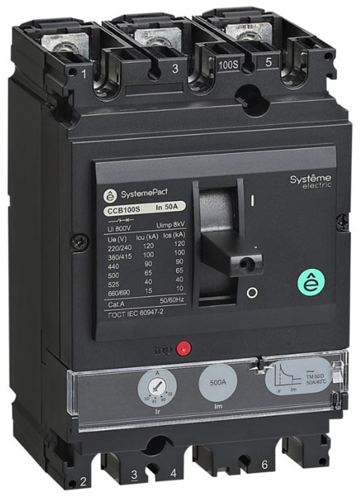 Автоматический выключатель в литом корпусе  Systeme Electric SPC100F063L3DF 1149493