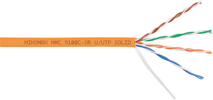 Кабель витая пара U/UTP 5e кат. 4 пары NikoMax NMC 9100C-OR 1093659