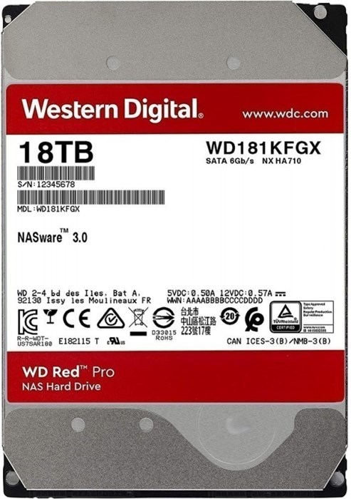 Жесткий диск 18TB SATA 6Gb/s Western Digital WD181KFGX 828916