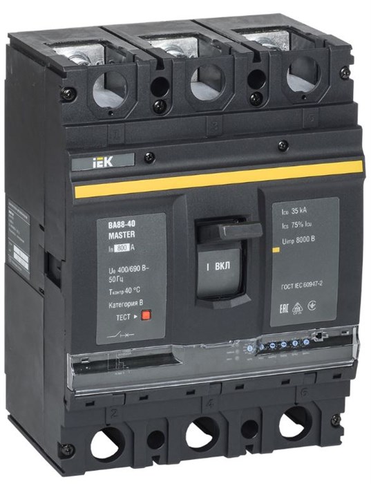 Автоматический выключатель в литом корпусе  IEK SVA51-3-0800-02 1147545