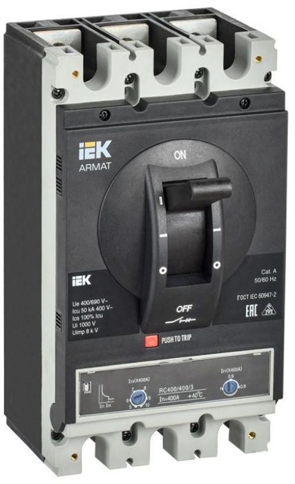 Автоматический выключатель в литом корпусе IEK AR-MCCB-3H-050-0400A-ATUC 1148156