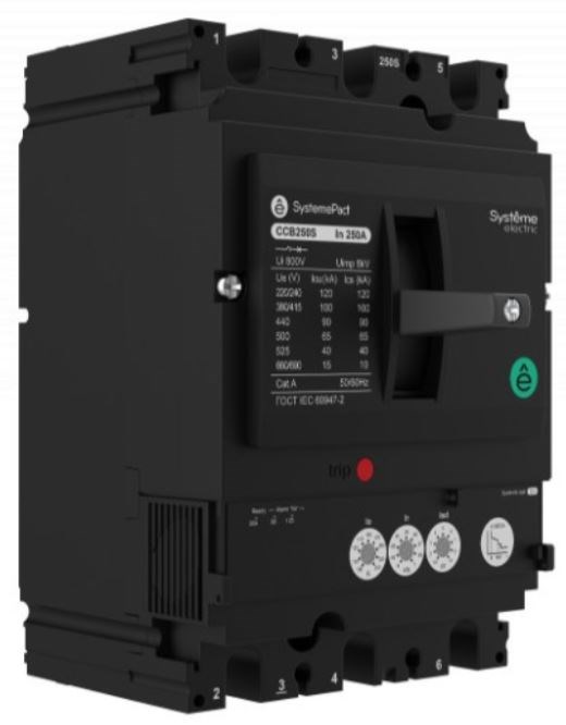 Автоматический выключатель в литом корпусе  Systeme Electric SPC100N080L3DF 1149505