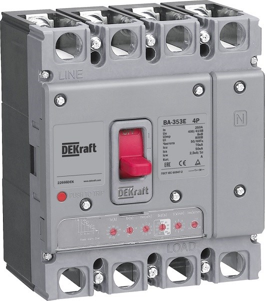 Автоматический выключатель в литом корпусе  DEKraft 22666DEK 1165118