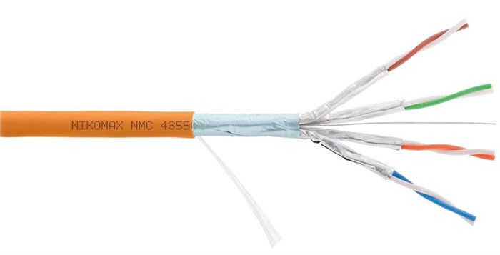 Кабель витая пара F/FTP 6a кат. 4 пары NikoMax NMC 4355C-OR 1093581