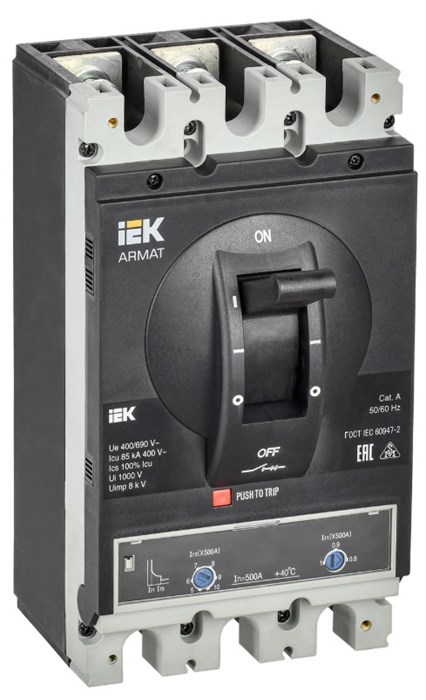 Автоматический выключатель в литом корпусе IEK AR-MCCB-3I-085-0500A-ATUC 1148158