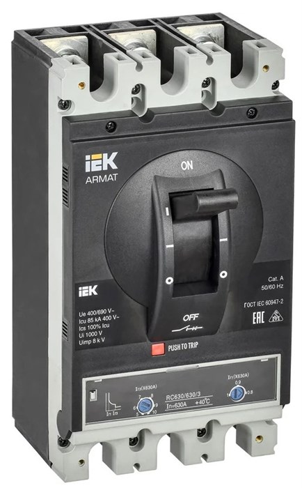 Автоматический выключатель в литом корпусе IEK AR-MCCB-3I-085-0630A-ATUC 1148159