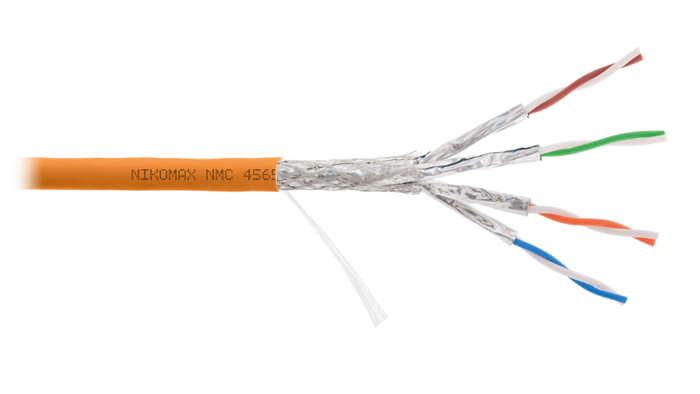 Кабель витая пара S/FTP 7 кат. 4 пары NikoMax NMC 4565C-OR 1093578