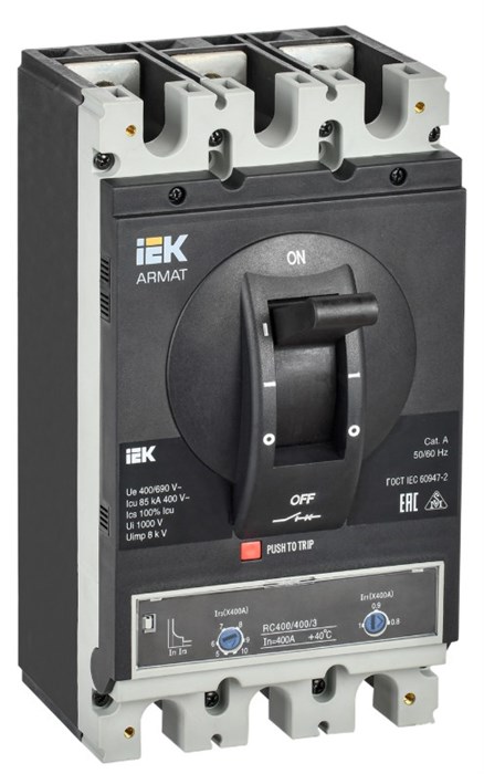 Автоматический выключатель в литом корпусе IEK AR-MCCB-3H-085-0400A-ELPC 1148151