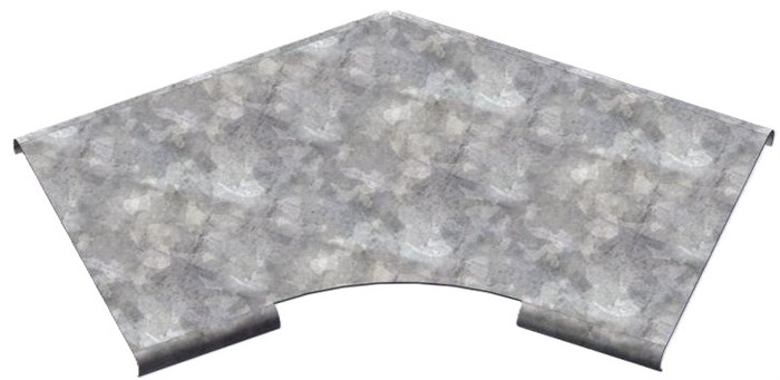 Крышка на угол гориз. 45°  Ostec КУПТП45-50-0,7-R100-СЦ 914726