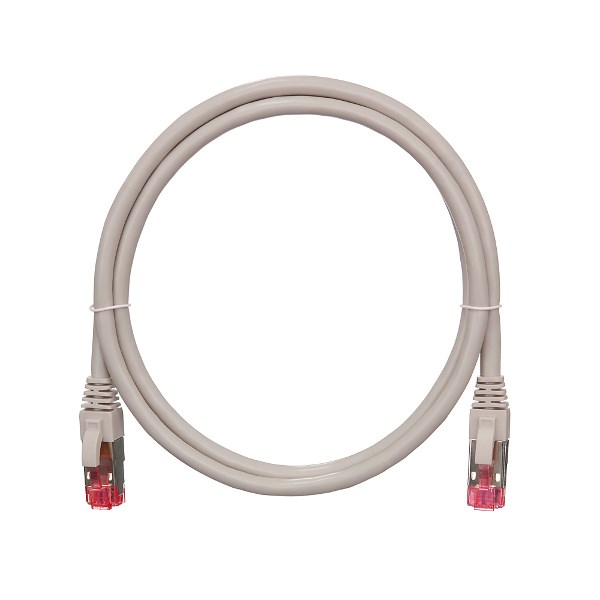Кабель патч-корд S/FTP 6А кат. 2м NikoMax NMC-PC4SA55B-020-GY 404319