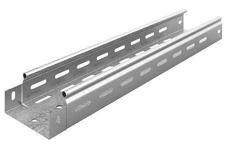 Лоток листовой перфорированный Ostec ЛПМЗТ-100х50х3000-0,7-ГЦ 915686