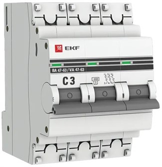 Автоматический выключатель  EKF mcb4763-3-03C-pro 1219717