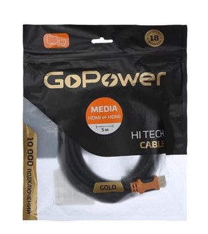 Кабель интерфейсный HDMI-HDMI GoPower 00-00027310 1079085