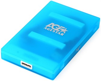 Внешний корпус для HDD SATA 2.5” AgeStar 3UBCP1-6G (BLUE) 633558