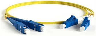 Патч-корд волоконно-оптический Hyperline FC-D2-9-LC/UR-SC/UR-H-3M-LSZH-YL 573079