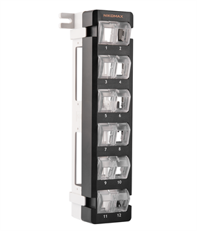 Патч-панель  NikoMax NMC-WP12-BLANK-BK 915731
