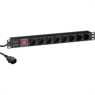 Блок розеток  Exegate ServerPro PDU-19H806 Al-8S-C14-3CU-SW 1041322