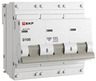 Автоматический выключатель  EKF mcb47100-3-100D-pro 1219922