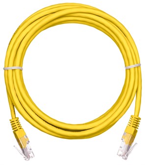 Кабель патч-корд U/UTP 5e кат. 3м Netlan EC-PC4UD55B-BC-PVC-030-YL-10 956850