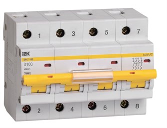 Автоматический выключатель  IEK MVA40-4-100-D 1147702