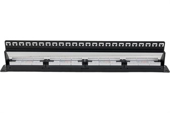 Патч-панель  NikoMax NMC-RP24UD2-ES-1U-BK 1110780