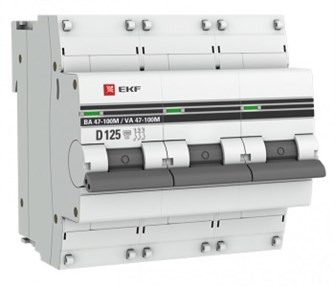 Автоматический выключатель  EKF mcb47100m-3-125D-pro 1126174