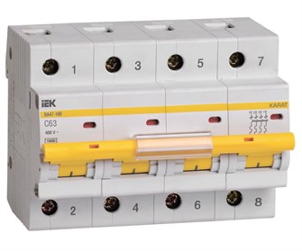 Автоматический выключатель  IEK MVA40-4-063-C 1147789