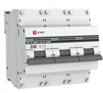 Автоматический выключатель  EKF mcb47100m-3-80D-pro 1126165