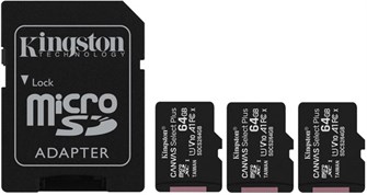 Карта памяти MicroSDXC 64GB Kingston Canvas Select Plus 784476