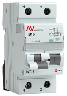 Автомат дифференциальный EKF rcbo6-1pn-16B-30-ac-av 1126270