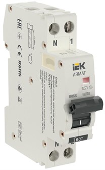 Автоматический выключатель дифф. тока (АВДТ)  IEK AR-B06S-1N-B20C030 902984