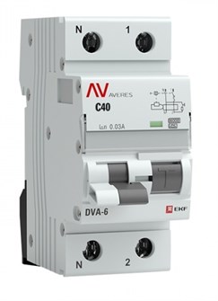 Автомат дифференциальный EKF rcbo6-1pn-40C-30-a-av 1126203