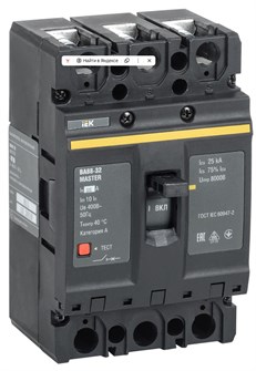 Автоматический выключатель в литом корпусе  IEK SVA10-3-0025-02 1147524